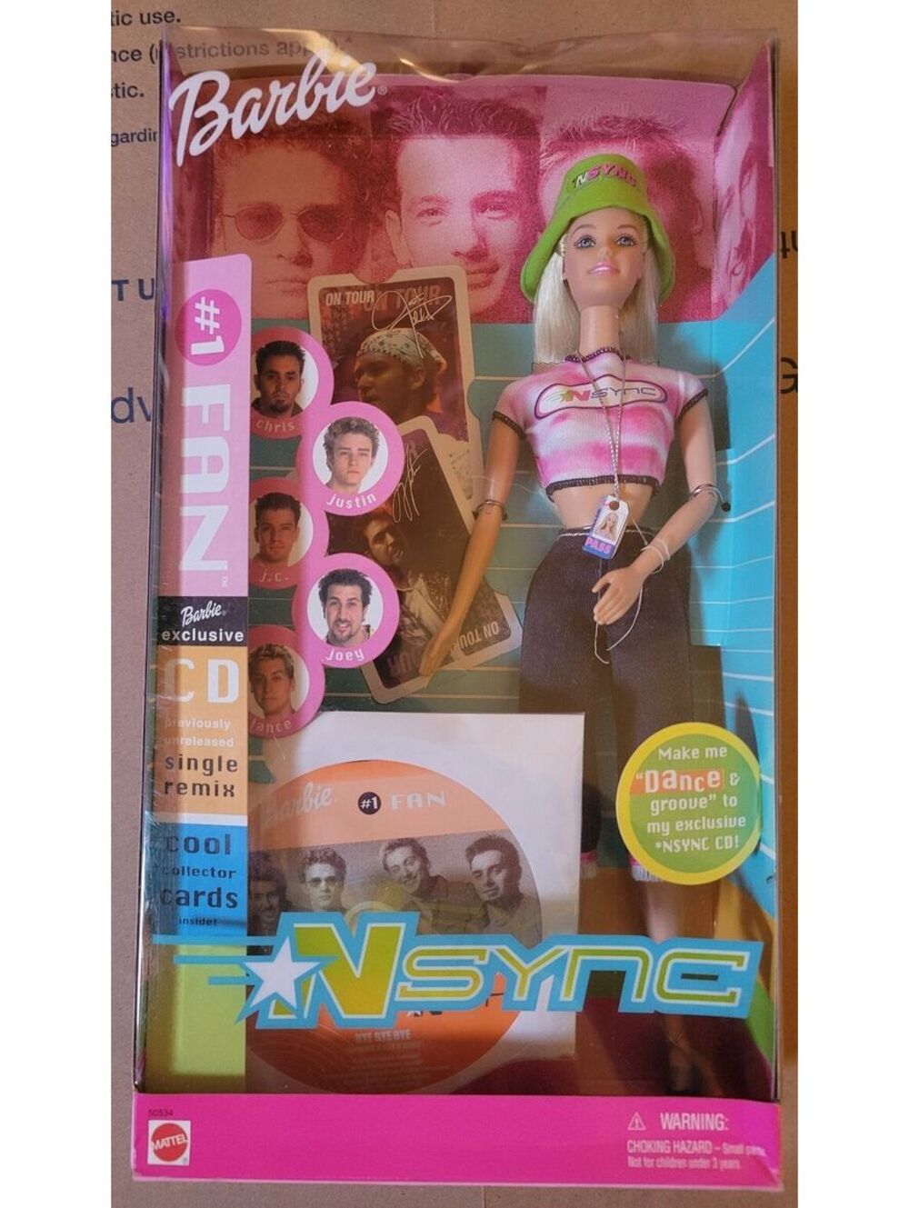 Mattel Barbie #1 Fan Doll with NSYNC Exclusive CD and Collector Cards NIB *Read*